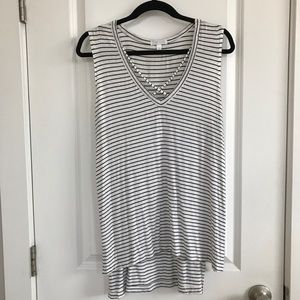 SOFT white/navy striped tank!